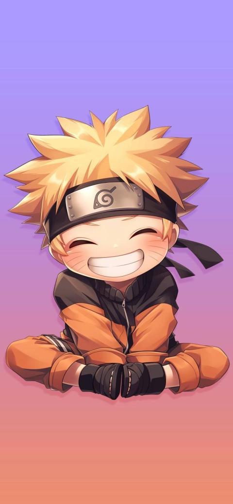 Chibi Naruto: Happy and Cute Mobile Wallpaper