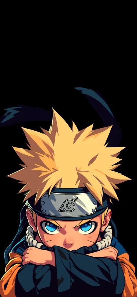 Young Naruto Close Up Phone Wallpaper