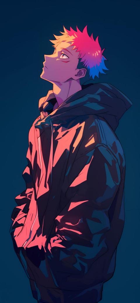 Jujutsu Kaisen: Artistic Itadori Iphone Wallpaper