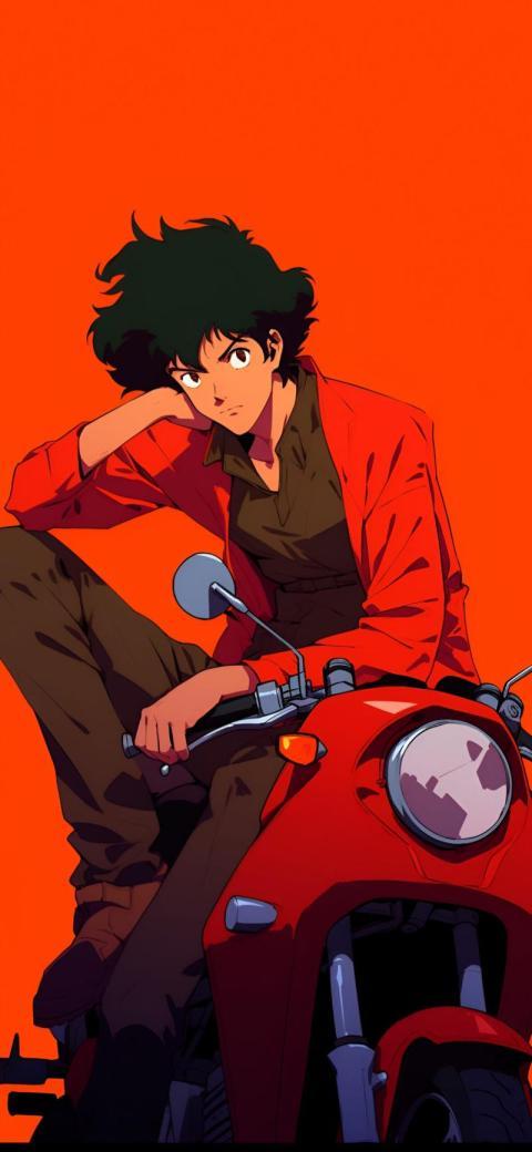 Cowboy Bebop Spike Spiegel on Motorcycle Wallpaper - Cowboy Bebo