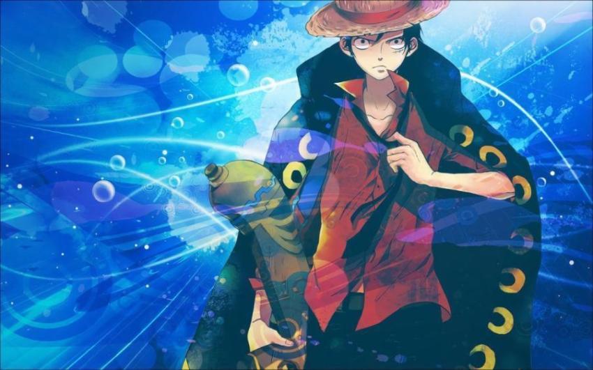 One Piece Luffy Underwater Wallpaper HD