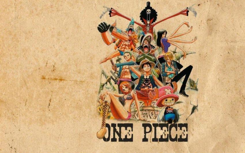 One Piece in Vintage Style Wallpaper