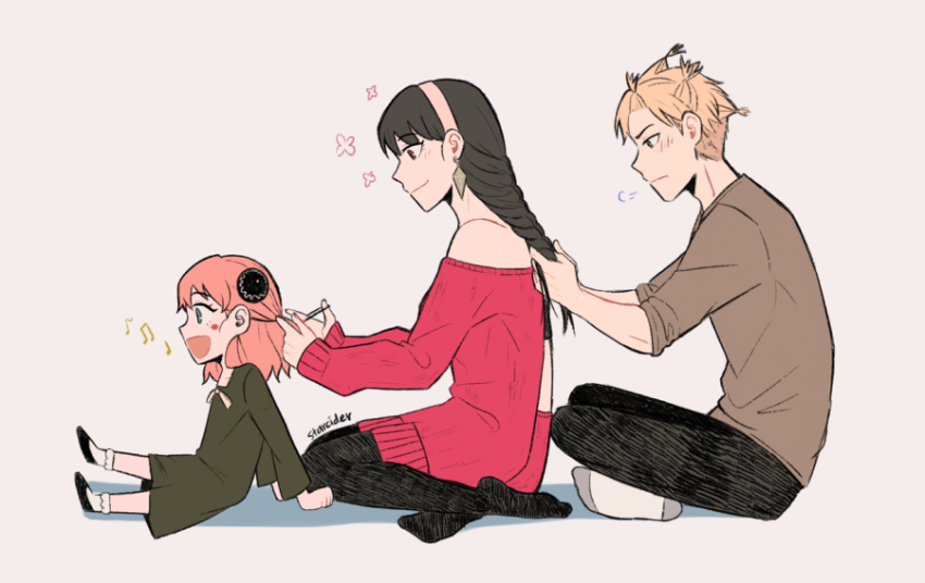 Spy x Family Braiding Moment Wallpaper HD