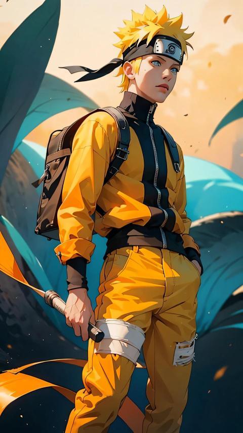 Realistic Naruto Design 4K Mobile Background