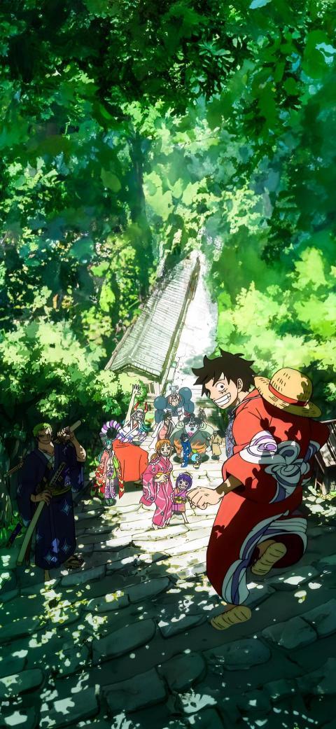 One Piece Forest Path Phone Wallpaper