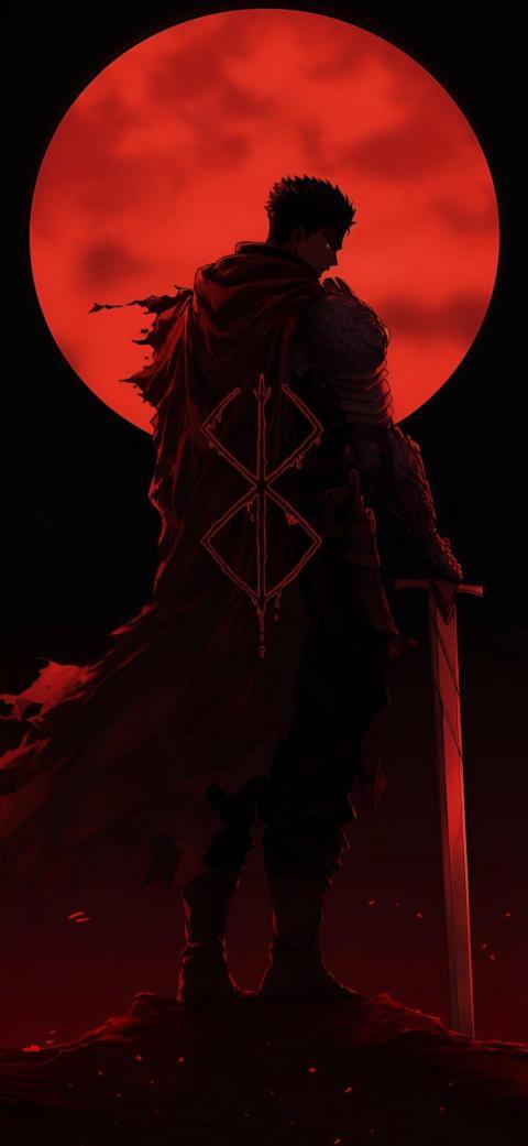 Berserk Red Moon Phone Wallpaper